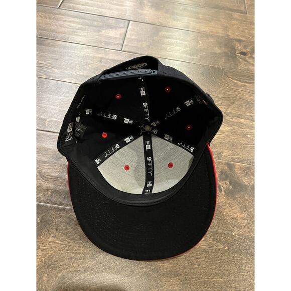 New Era 9Fifty Oakley Mens Black Red Embroidered Logo Adjustable Snapback Hat - Picture 8 of 13